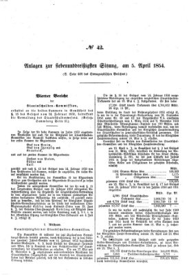 Verhandlungen der Ersten Kammer. Stenographische Berichte über die Verhandlungen der Ersten Kammer (Allgemeine preußische Staats-Zeitung) Mittwoch 5. April 1854