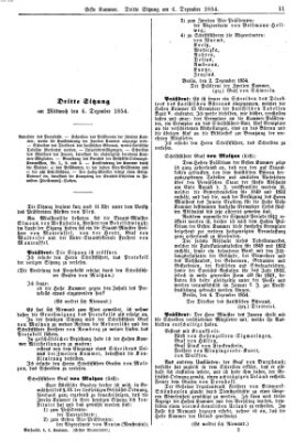 Verhandlungen der Ersten Kammer. Stenographische Berichte über die Verhandlungen der Ersten Kammer (Allgemeine preußische Staats-Zeitung) Mittwoch 6. Dezember 1854