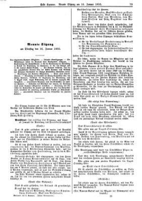 Verhandlungen der Ersten Kammer. Stenographische Berichte über die Verhandlungen der Ersten Kammer (Allgemeine preußische Staats-Zeitung) Dienstag 16. Januar 1855