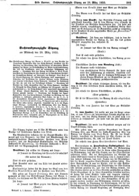 Verhandlungen der Ersten Kammer. Stenographische Berichte über die Verhandlungen der Ersten Kammer (Allgemeine preußische Staats-Zeitung) Mittwoch 28. März 1855