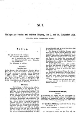 Verhandlungen der Ersten Kammer. Stenographische Berichte über die Verhandlungen der Ersten Kammer (Allgemeine preußische Staats-Zeitung) Donnerstag 7. Dezember 1854