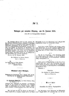 Verhandlungen der Ersten Kammer. Stenographische Berichte über die Verhandlungen der Ersten Kammer (Allgemeine preußische Staats-Zeitung) Dienstag 16. Januar 1855