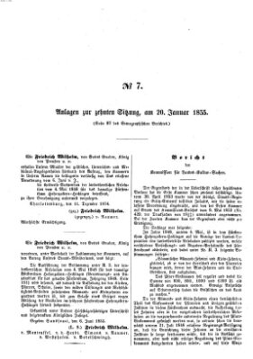 Verhandlungen der Ersten Kammer. Stenographische Berichte über die Verhandlungen der Ersten Kammer (Allgemeine preußische Staats-Zeitung) Samstag 20. Januar 1855