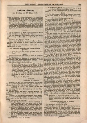 Verhandlungen der Zweiten Kammer. Stenographische Berichte über die Verhandlungen der Zweiten Kammer (Allgemeine preußische Staats-Zeitung) Dienstag 20. März 1849