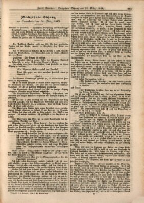 Verhandlungen der Zweiten Kammer. Stenographische Berichte über die Verhandlungen der Zweiten Kammer (Allgemeine preußische Staats-Zeitung) Samstag 24. März 1849