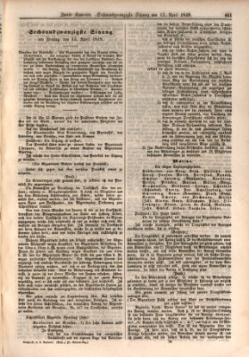 Verhandlungen der Zweiten Kammer. Stenographische Berichte über die Verhandlungen der Zweiten Kammer (Allgemeine preußische Staats-Zeitung) Freitag 13. April 1849