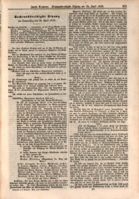 Verhandlungen der Zweiten Kammer. Stenographische Berichte über die Verhandlungen der Zweiten Kammer (Allgemeine preußische Staats-Zeitung) Donnerstag 26. April 1849