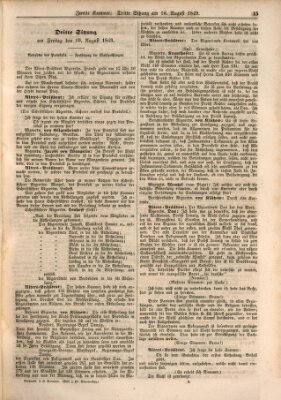 Verhandlungen der Zweiten Kammer. Stenographische Berichte über die Verhandlungen der Zweiten Kammer (Allgemeine preußische Staats-Zeitung) Freitag 10. August 1849