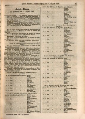 Verhandlungen der Zweiten Kammer. Stenographische Berichte über die Verhandlungen der Zweiten Kammer (Allgemeine preußische Staats-Zeitung) Mittwoch 15. August 1849