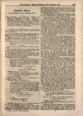 Verhandlungen der Zweiten Kammer. Stenographische Berichte über die Verhandlungen der Zweiten Kammer (Allgemeine preußische Staats-Zeitung) Donnerstag 20. September 1849