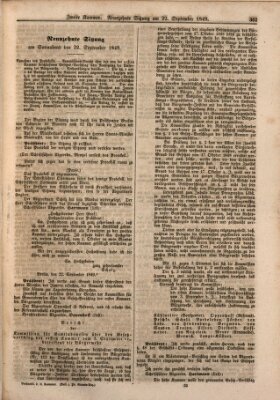 Verhandlungen der Zweiten Kammer. Stenographische Berichte über die Verhandlungen der Zweiten Kammer (Allgemeine preußische Staats-Zeitung) Samstag 22. September 1849