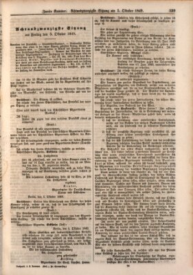 Verhandlungen der Zweiten Kammer. Stenographische Berichte über die Verhandlungen der Zweiten Kammer (Allgemeine preußische Staats-Zeitung) Freitag 5. Oktober 1849