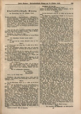 Verhandlungen der Zweiten Kammer. Stenographische Berichte über die Verhandlungen der Zweiten Kammer (Allgemeine preußische Staats-Zeitung) Donnerstag 18. Oktober 1849