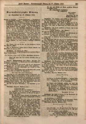 Verhandlungen der Zweiten Kammer. Stenographische Berichte über die Verhandlungen der Zweiten Kammer (Allgemeine preußische Staats-Zeitung) Samstag 27. Oktober 1849