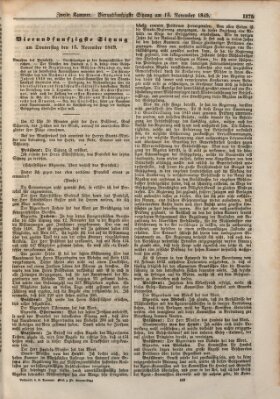 Verhandlungen der Zweiten Kammer. Stenographische Berichte über die Verhandlungen der Zweiten Kammer (Allgemeine preußische Staats-Zeitung) Donnerstag 15. November 1849