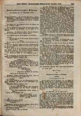 Verhandlungen der Zweiten Kammer. Stenographische Berichte über die Verhandlungen der Zweiten Kammer (Allgemeine preußische Staats-Zeitung) Freitag 16. November 1849