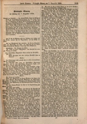 Verhandlungen der Zweiten Kammer. Stenographische Berichte über die Verhandlungen der Zweiten Kammer (Allgemeine preußische Staats-Zeitung) Freitag 7. Dezember 1849