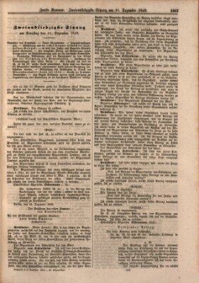 Verhandlungen der Zweiten Kammer. Stenographische Berichte über die Verhandlungen der Zweiten Kammer (Allgemeine preußische Staats-Zeitung) Dienstag 11. Dezember 1849