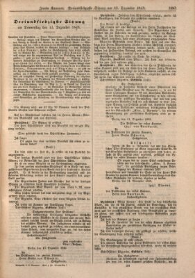 Verhandlungen der Zweiten Kammer. Stenographische Berichte über die Verhandlungen der Zweiten Kammer (Allgemeine preußische Staats-Zeitung) Donnerstag 13. Dezember 1849