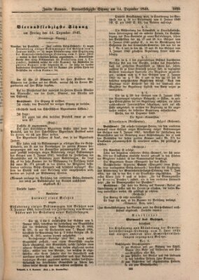 Verhandlungen der Zweiten Kammer. Stenographische Berichte über die Verhandlungen der Zweiten Kammer (Allgemeine preußische Staats-Zeitung) Freitag 14. Dezember 1849