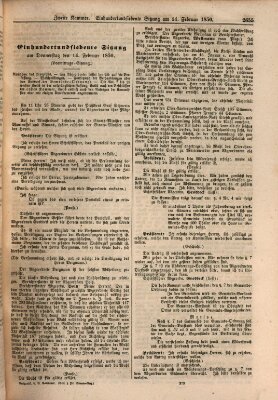 Verhandlungen der Zweiten Kammer. Stenographische Berichte über die Verhandlungen der Zweiten Kammer (Allgemeine preußische Staats-Zeitung) Donnerstag 14. Februar 1850