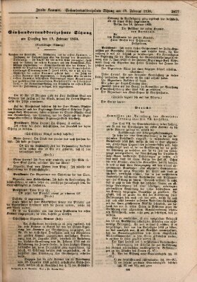 Verhandlungen der Zweiten Kammer. Stenographische Berichte über die Verhandlungen der Zweiten Kammer (Allgemeine preußische Staats-Zeitung) Dienstag 19. Februar 1850