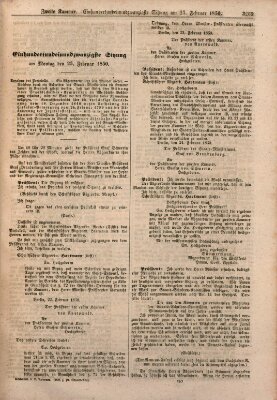 Verhandlungen der Zweiten Kammer. Stenographische Berichte über die Verhandlungen der Zweiten Kammer (Allgemeine preußische Staats-Zeitung) Montag 25. Februar 1850