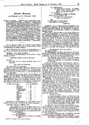 Verhandlungen der Zweiten Kammer. Stenographische Berichte über die Verhandlungen der Zweiten Kammer (Allgemeine preußische Staats-Zeitung) Mittwoch 27. November 1850