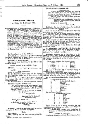 Verhandlungen der Zweiten Kammer. Stenographische Berichte über die Verhandlungen der Zweiten Kammer (Allgemeine preußische Staats-Zeitung) Freitag 7. Februar 1851