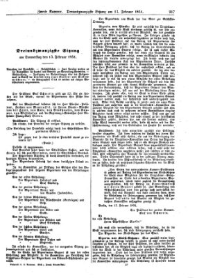 Verhandlungen der Zweiten Kammer. Stenographische Berichte über die Verhandlungen der Zweiten Kammer (Allgemeine preußische Staats-Zeitung) Donnerstag 13. Februar 1851