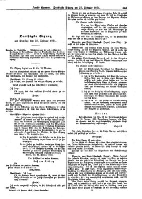 Verhandlungen der Zweiten Kammer. Stenographische Berichte über die Verhandlungen der Zweiten Kammer (Allgemeine preußische Staats-Zeitung) Dienstag 25. Februar 1851