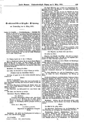 Verhandlungen der Zweiten Kammer. Stenographische Berichte über die Verhandlungen der Zweiten Kammer (Allgemeine preußische Staats-Zeitung) Donnerstag 6. März 1851