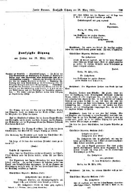 Verhandlungen der Zweiten Kammer. Stenographische Berichte über die Verhandlungen der Zweiten Kammer (Allgemeine preußische Staats-Zeitung) Freitag 28. März 1851