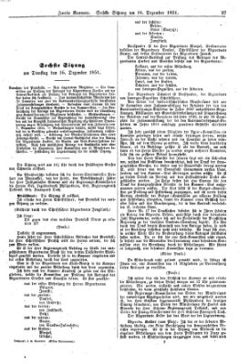 Verhandlungen der Zweiten Kammer. Stenographische Berichte über die Verhandlungen der Zweiten Kammer (Allgemeine preußische Staats-Zeitung) Dienstag 16. Dezember 1851