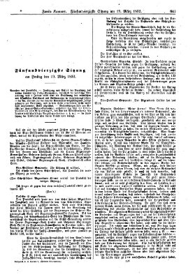 Verhandlungen der Zweiten Kammer. Stenographische Berichte über die Verhandlungen der Zweiten Kammer (Allgemeine preußische Staats-Zeitung) Freitag 19. März 1852