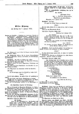 Verhandlungen der Zweiten Kammer. Stenographische Berichte über die Verhandlungen der Zweiten Kammer (Allgemeine preußische Staats-Zeitung) Freitag 7. Januar 1853