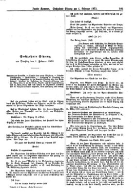 Verhandlungen der Zweiten Kammer. Stenographische Berichte über die Verhandlungen der Zweiten Kammer (Allgemeine preußische Staats-Zeitung) Dienstag 1. Februar 1853