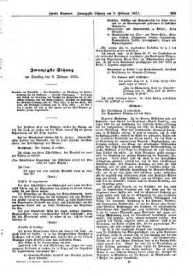 Verhandlungen der Zweiten Kammer. Stenographische Berichte über die Verhandlungen der Zweiten Kammer (Allgemeine preußische Staats-Zeitung) Dienstag 8. Februar 1853