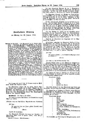 Verhandlungen der Zweiten Kammer. Stenographische Berichte über die Verhandlungen der Zweiten Kammer (Allgemeine preußische Staats-Zeitung) Montag 30. Januar 1854