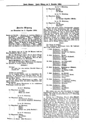 Verhandlungen der Zweiten Kammer. Stenographische Berichte über die Verhandlungen der Zweiten Kammer (Allgemeine preußische Staats-Zeitung) Samstag 2. Dezember 1854