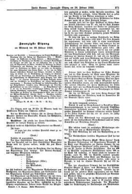 Verhandlungen der Zweiten Kammer. Stenographische Berichte über die Verhandlungen der Zweiten Kammer (Allgemeine preußische Staats-Zeitung) Mittwoch 28. Februar 1855