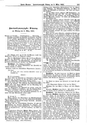 Verhandlungen der Zweiten Kammer. Stenographische Berichte über die Verhandlungen der Zweiten Kammer (Allgemeine preußische Staats-Zeitung) Montag 5. März 1855