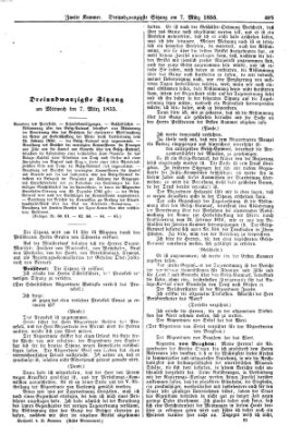 Verhandlungen der Zweiten Kammer. Stenographische Berichte über die Verhandlungen der Zweiten Kammer (Allgemeine preußische Staats-Zeitung) Mittwoch 7. März 1855