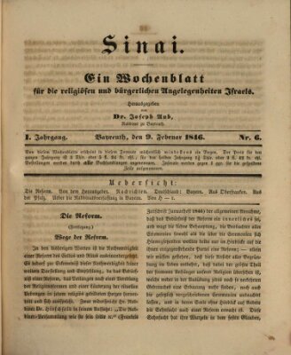 Sinai Montag 9. Februar 1846