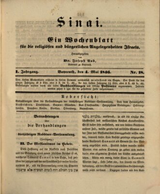 Sinai Montag 4. Mai 1846