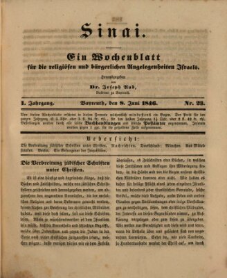 Sinai Montag 8. Juni 1846