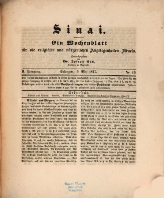 Sinai Sonntag 9. Mai 1847