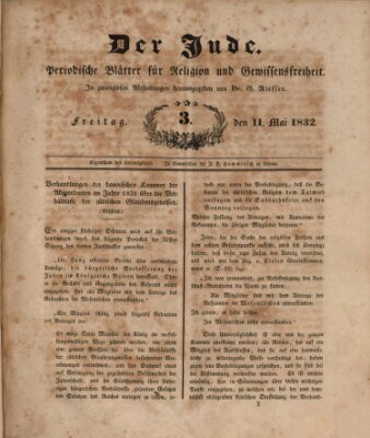 Der Jude Freitag 11. Mai 1832