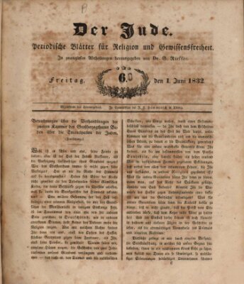 Der Jude Freitag 1. Juni 1832