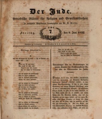 Der Jude Freitag 8. Juni 1832